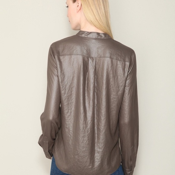 BCBGMaxAzria Dusty Olive Anderson Button Up - Picture 2 of 14